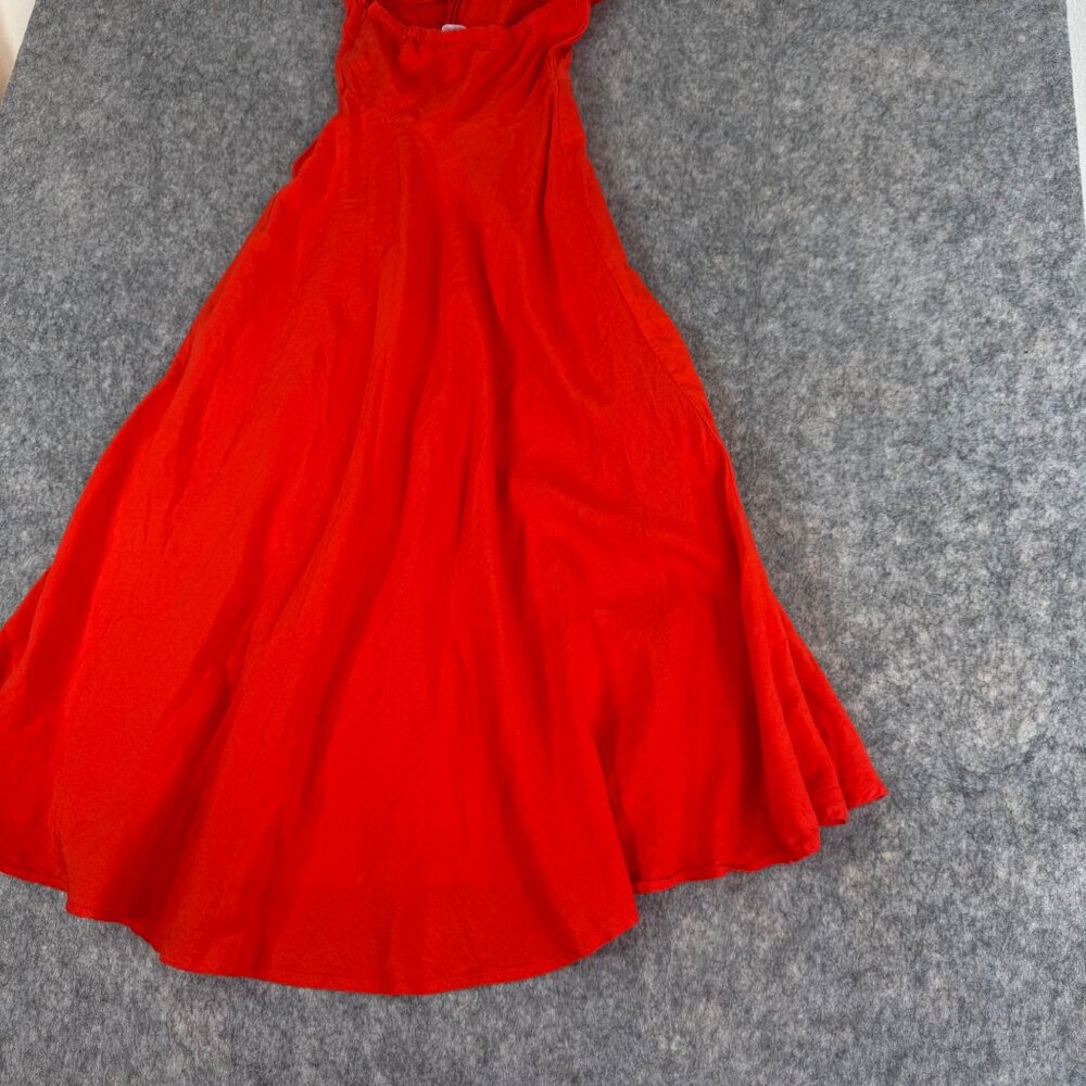 ASTR The Lable DRESS Halter Neck Flare Red Chili Size XS Picnic Brunch Midi - Picture 12 of 14